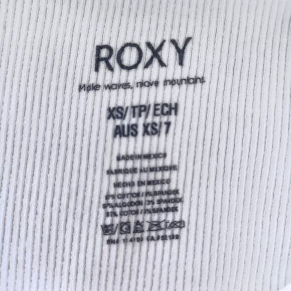 Roxy ICONIC DAYS Crop Top White XS NWT RARE - Picture 8 of 9